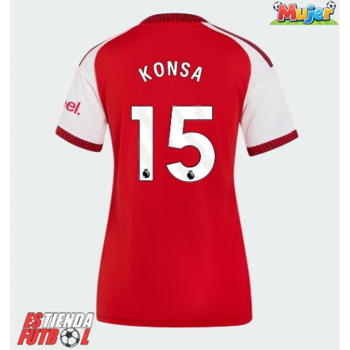 Arsenal Ezri Konsa #15 Primera Equipación Mujer 2026-27 Manga Corta